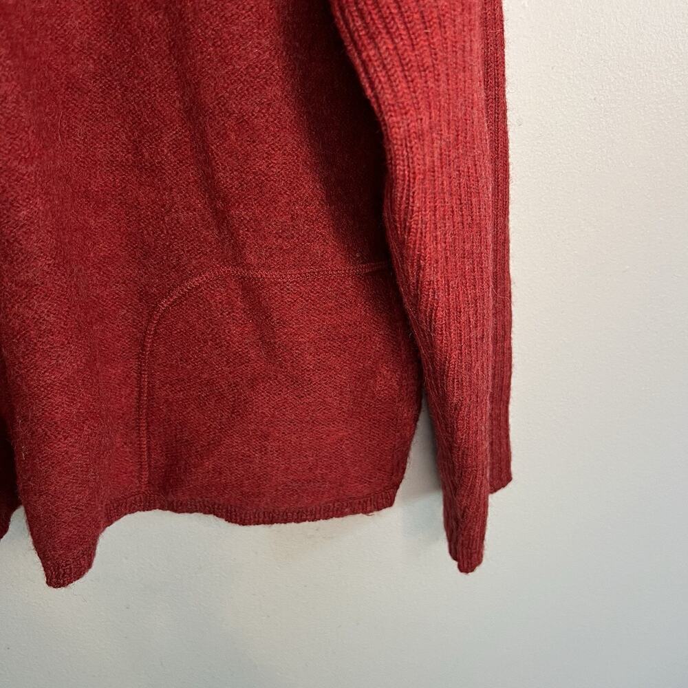 Vintage FG Women's 100% Wool Zip Up Sweater Red Sz L Australia Basic Classic - Picture 5 of 13